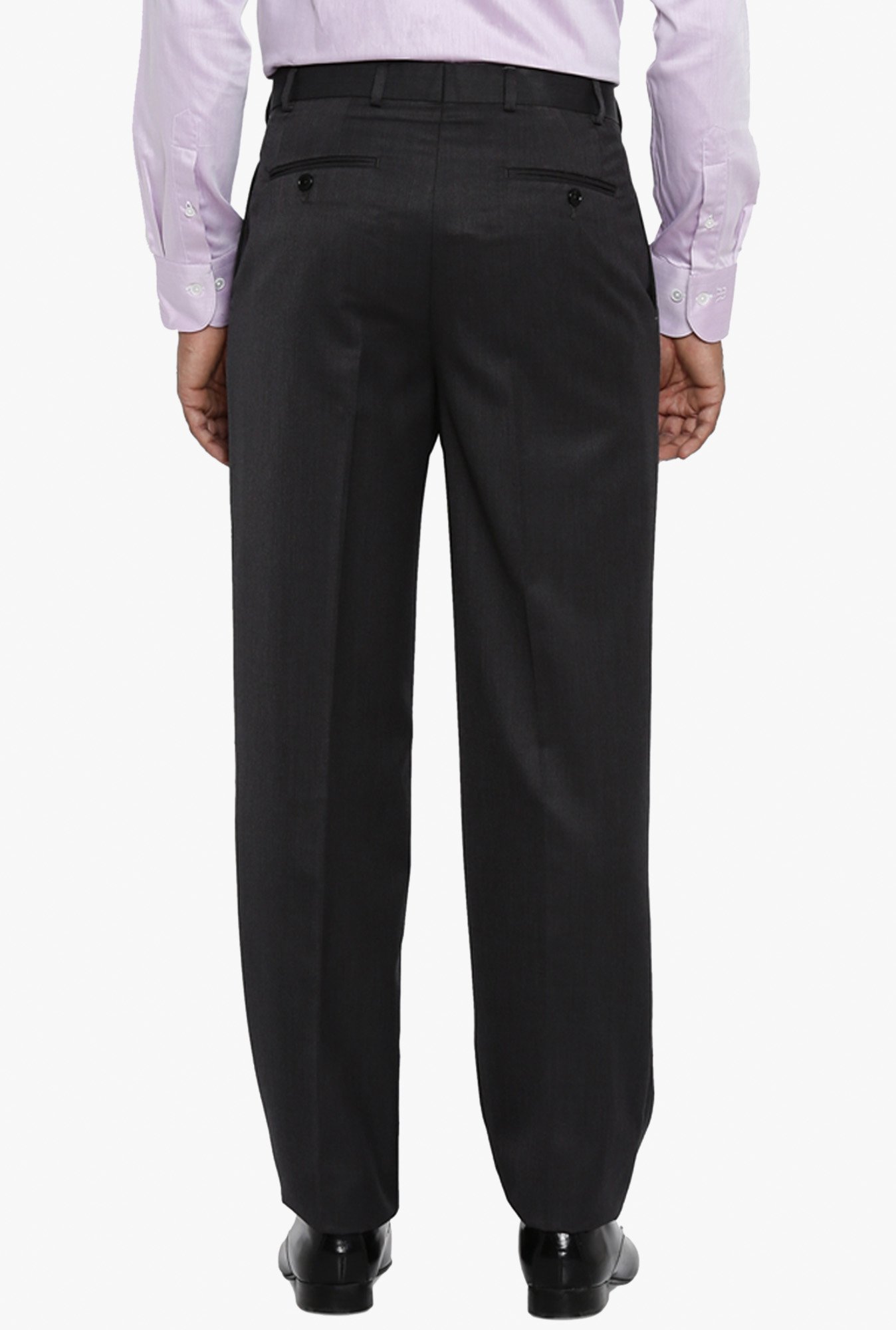 Buy Raymond Brown Pleated Solid Mid Rise Trousers for Men Online @ Tata CLiQ