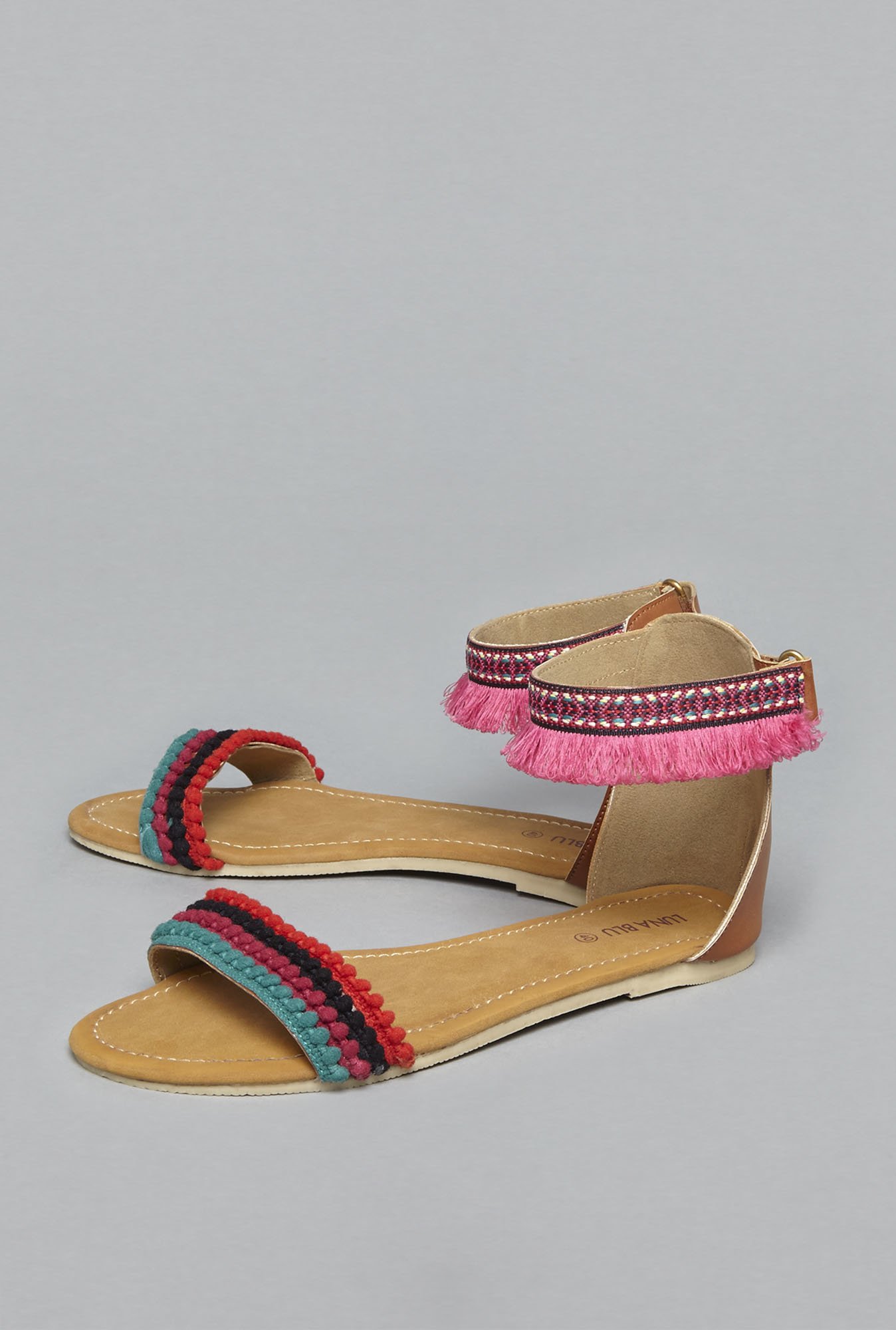 Buy LUNA BLU by Westside Pink Sandals 