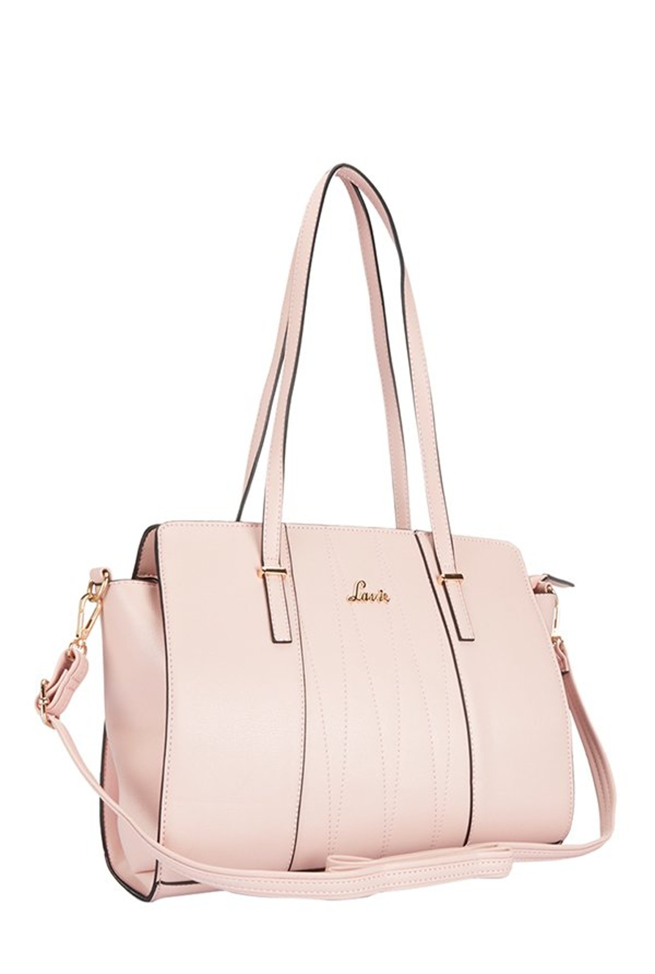 lavie pink solid shoulder bag