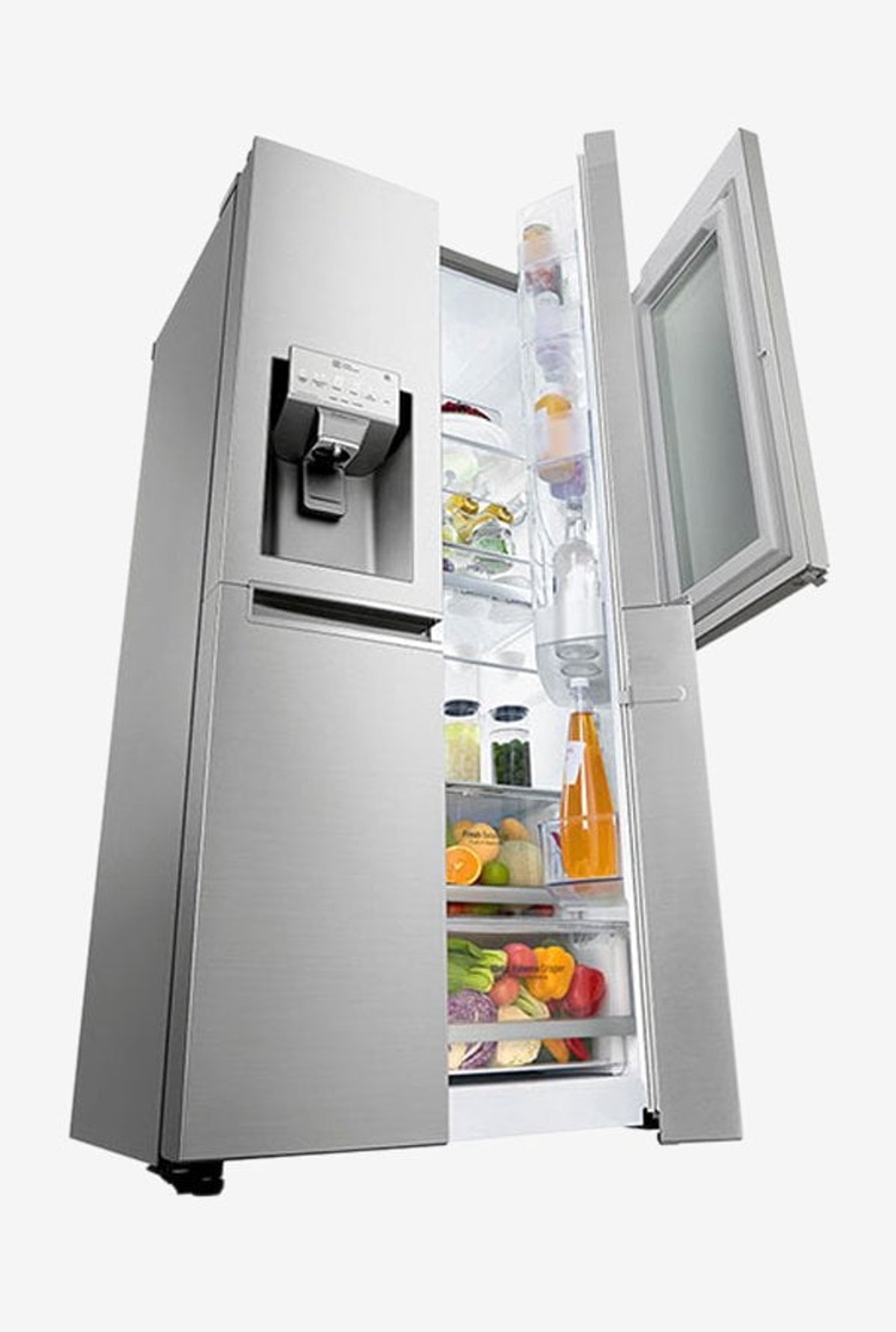 Buy Lg 668l Inverter Frost Free Side By Side Refrigerator With Smart Thinq Noble Steel Gc X247csav Online At Best Prices Tata Cliq