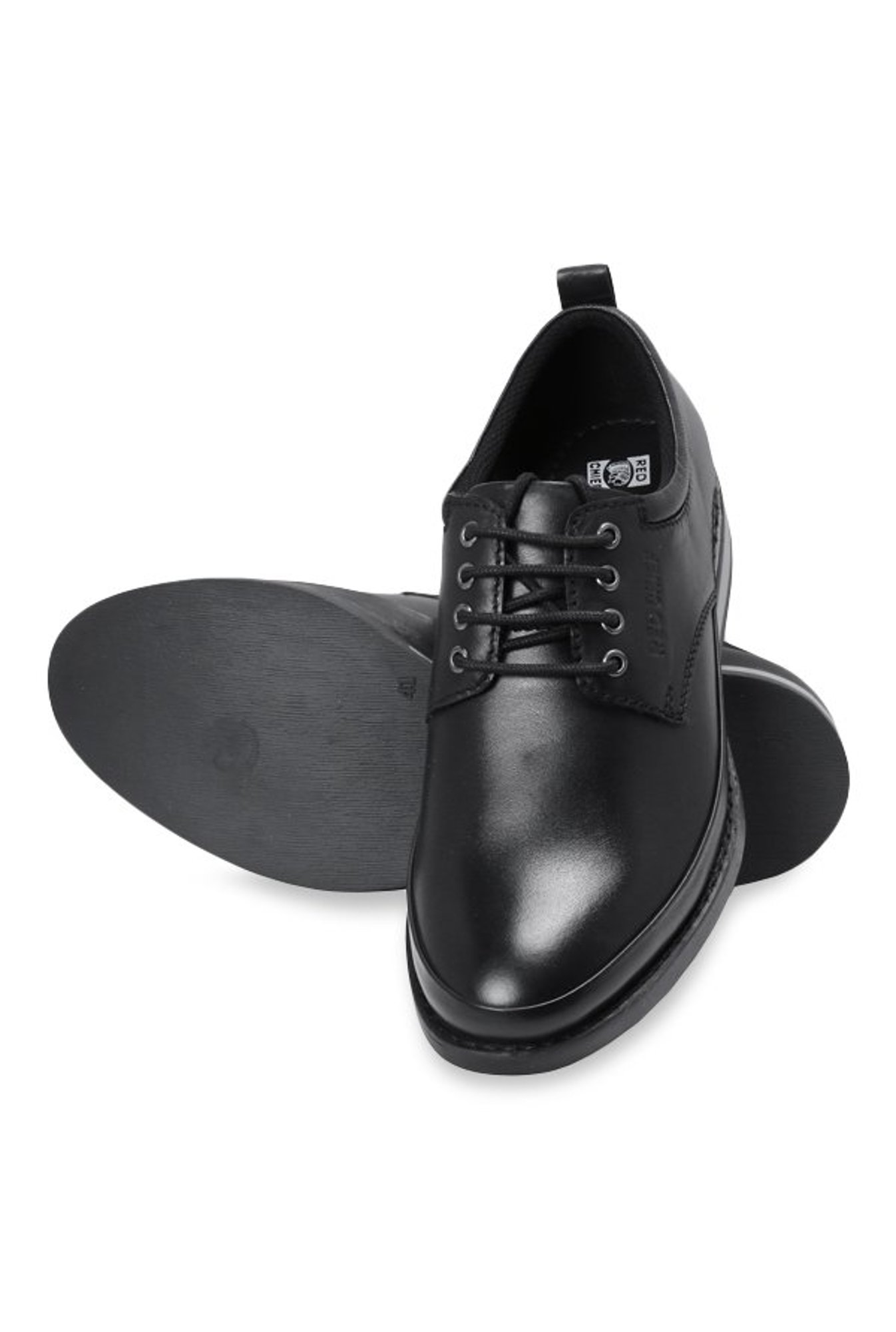 red chief black derby shoes