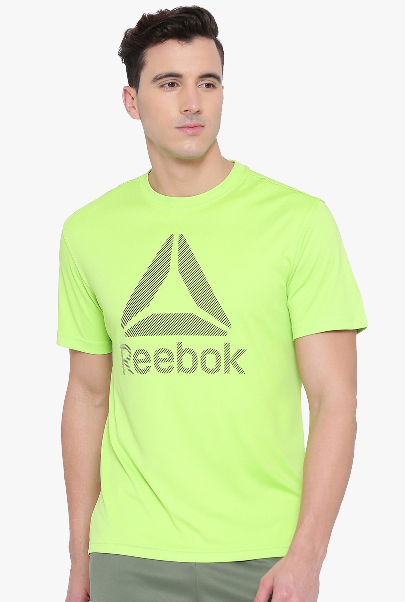 reebok t shirt mens green