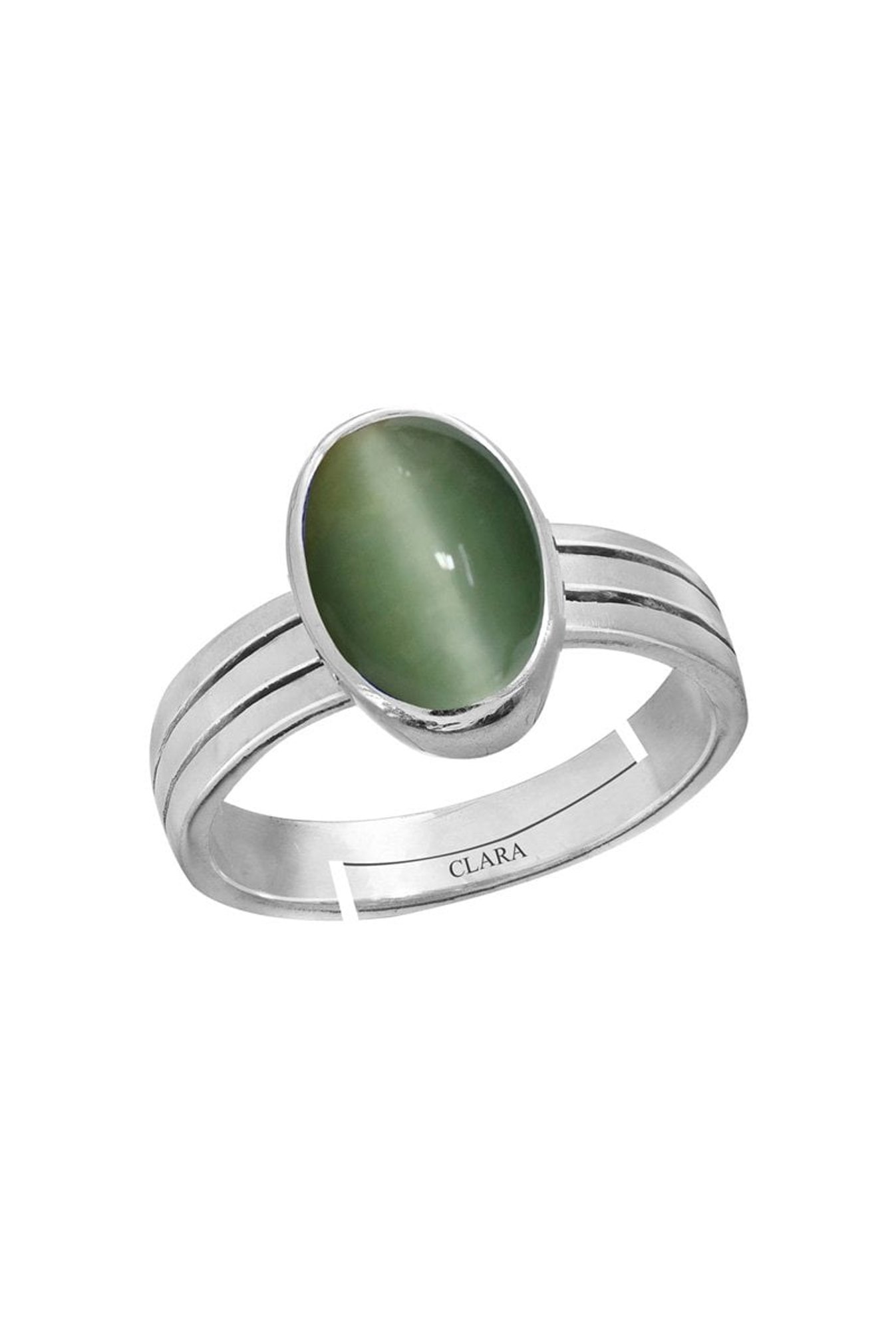 Cats eye silver ring sale