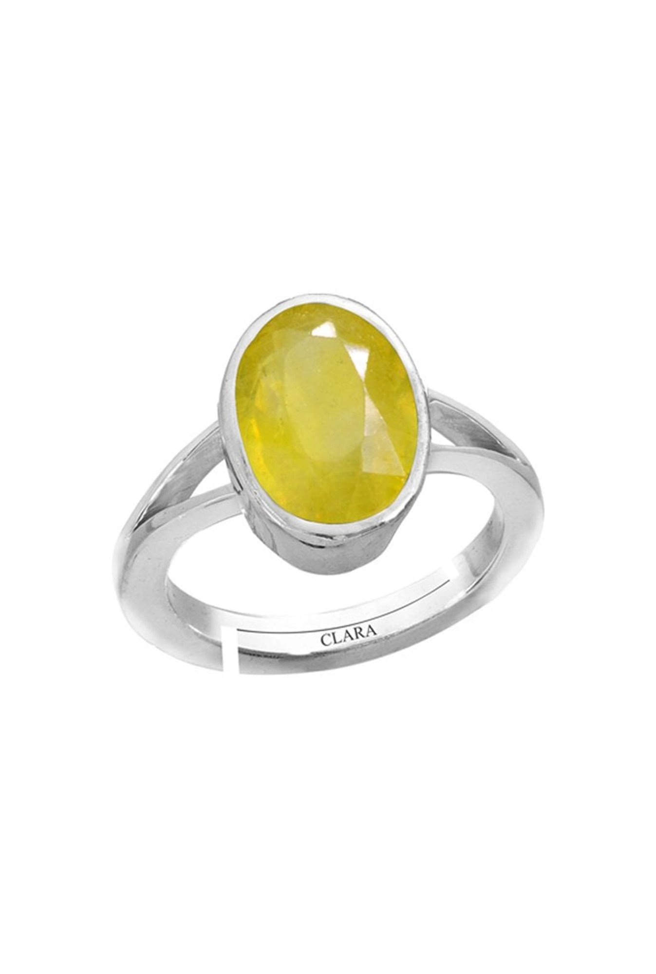 Yellow Sapphire Natural Genuine Gemstone Sterling silver ring RSS,1176 –  Barygems