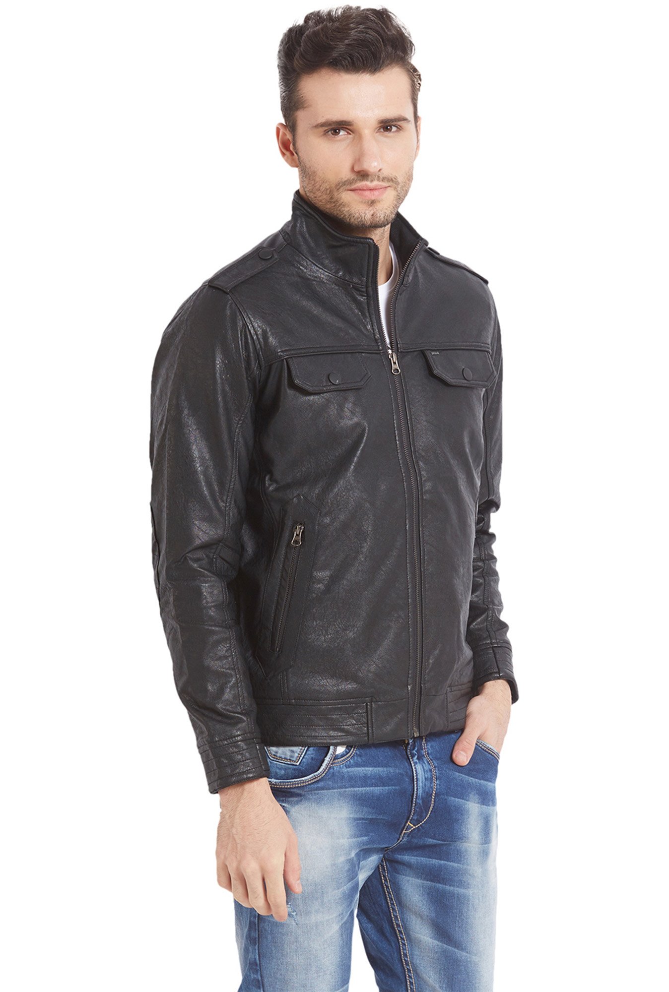 spykar leather jacket