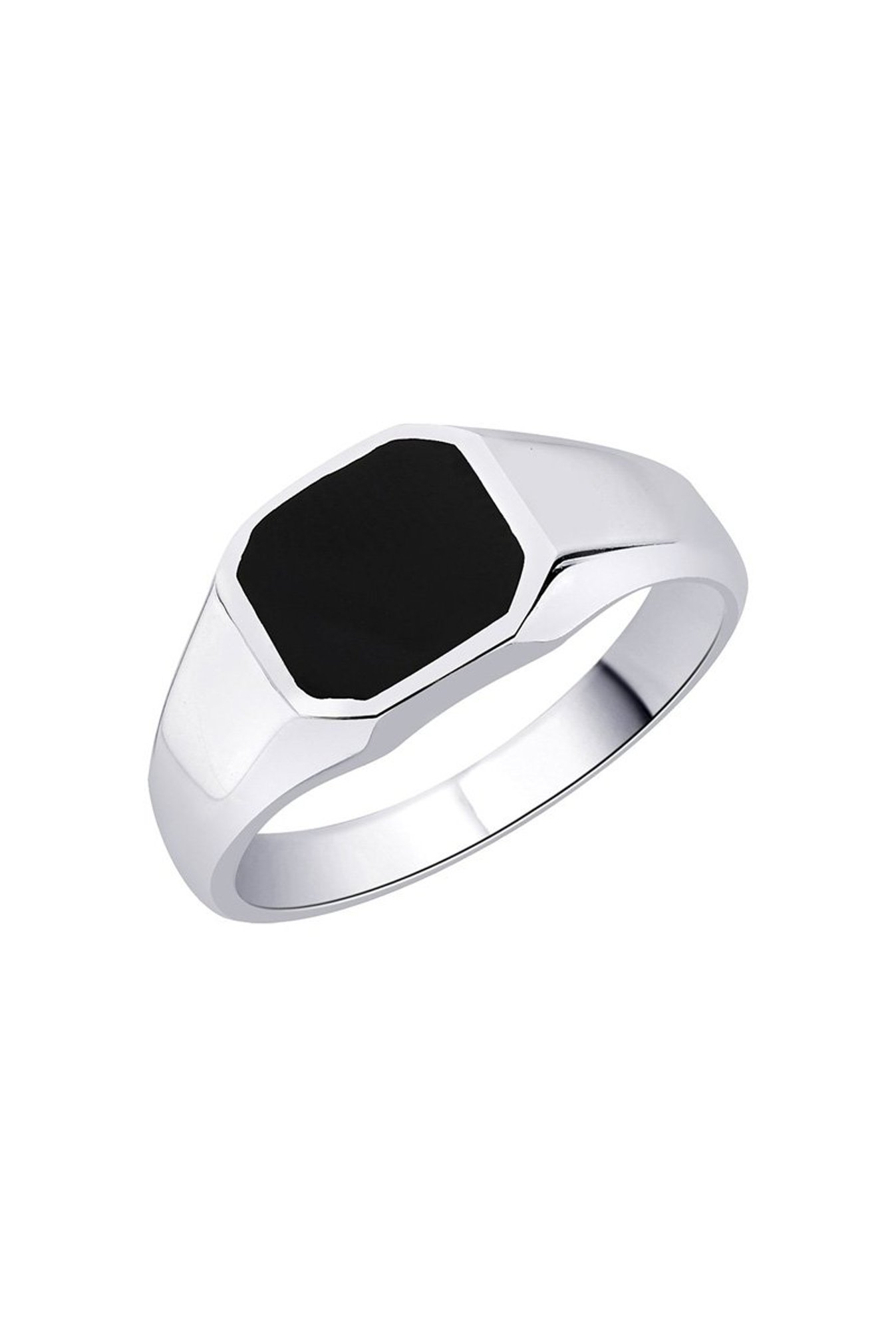 Buy Peora Black Sterling Silver Onyx Ring For Men At Best Price Tata Cliq