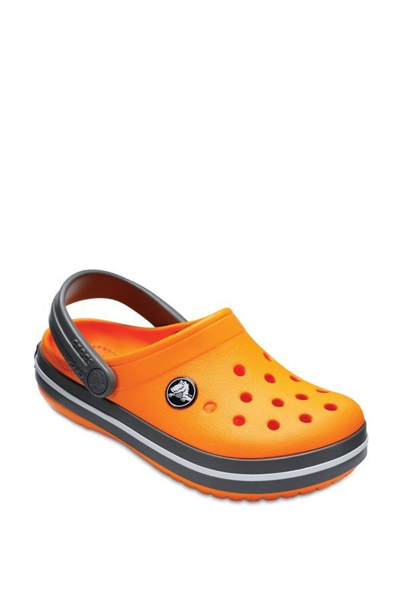 kids orange crocs