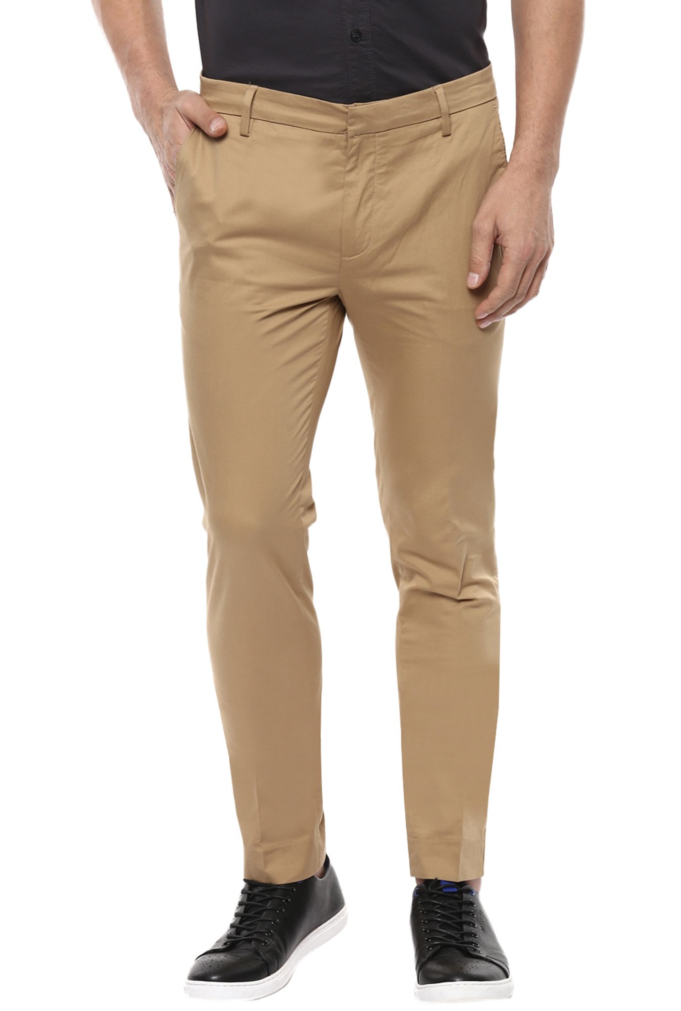 MUFTI Slim Fit Men Beige Trousers  Buy MUFTI Slim Fit Men Beige Trousers  Online at Best Prices in India  Flipkartcom