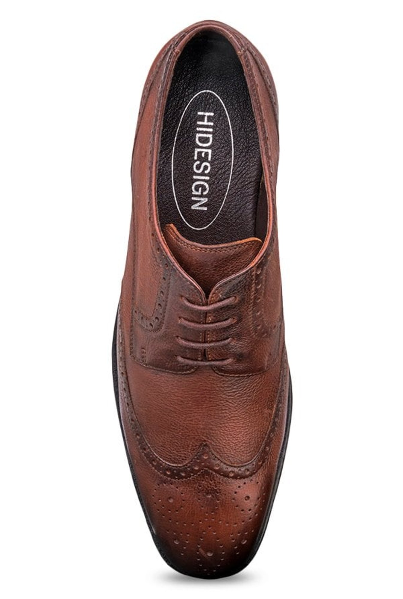 Buy Hidesign Henry Dark Tan Brogue Shoes for Men at Best Price