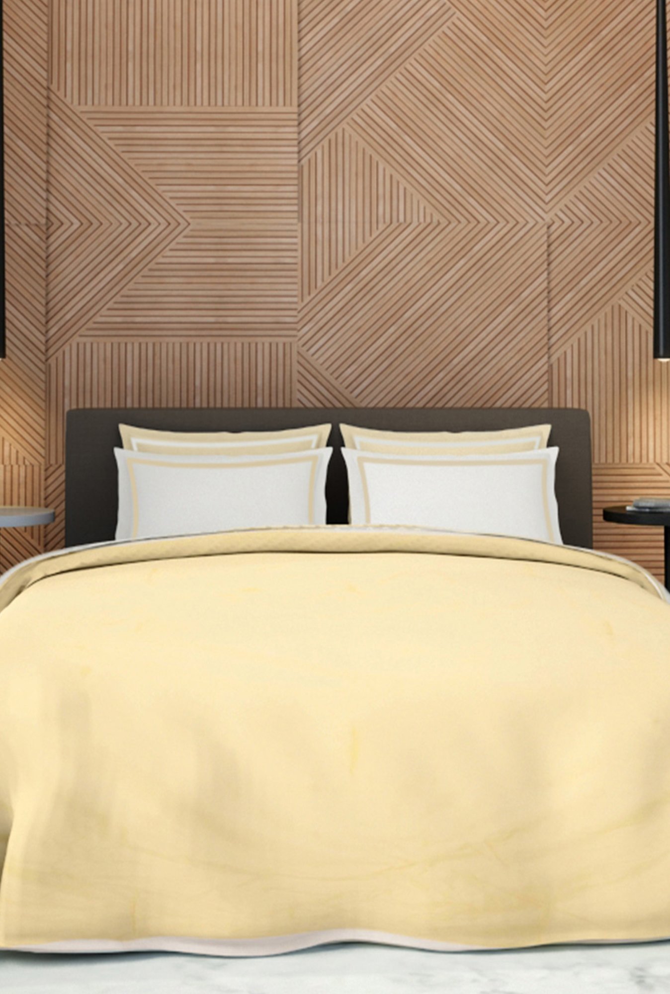 Buy Spaces Cream Solid Cotton Double Bed Comforter Online At Best