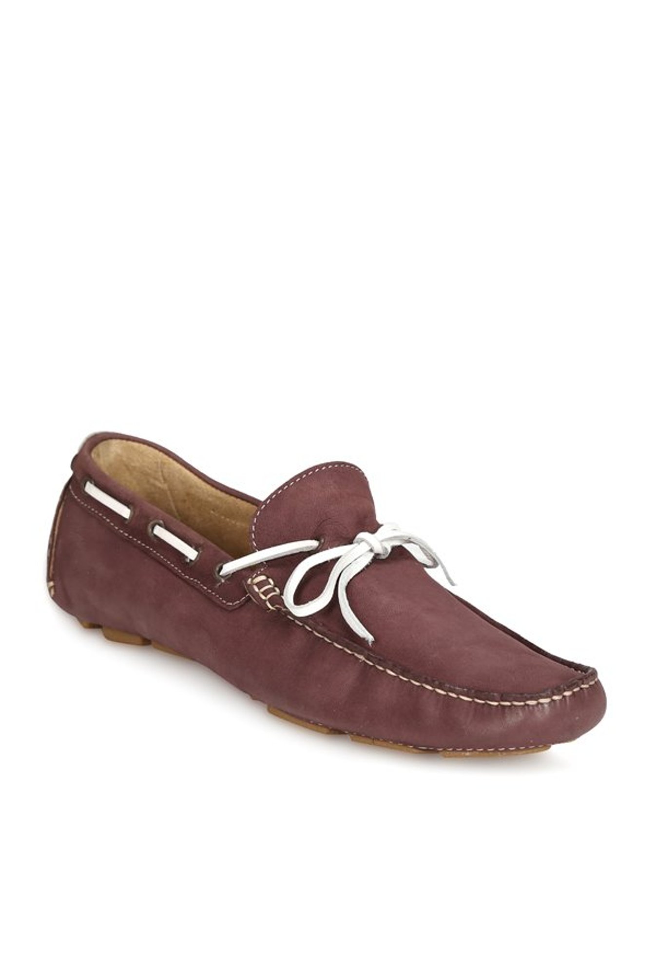 maroon boat shoes