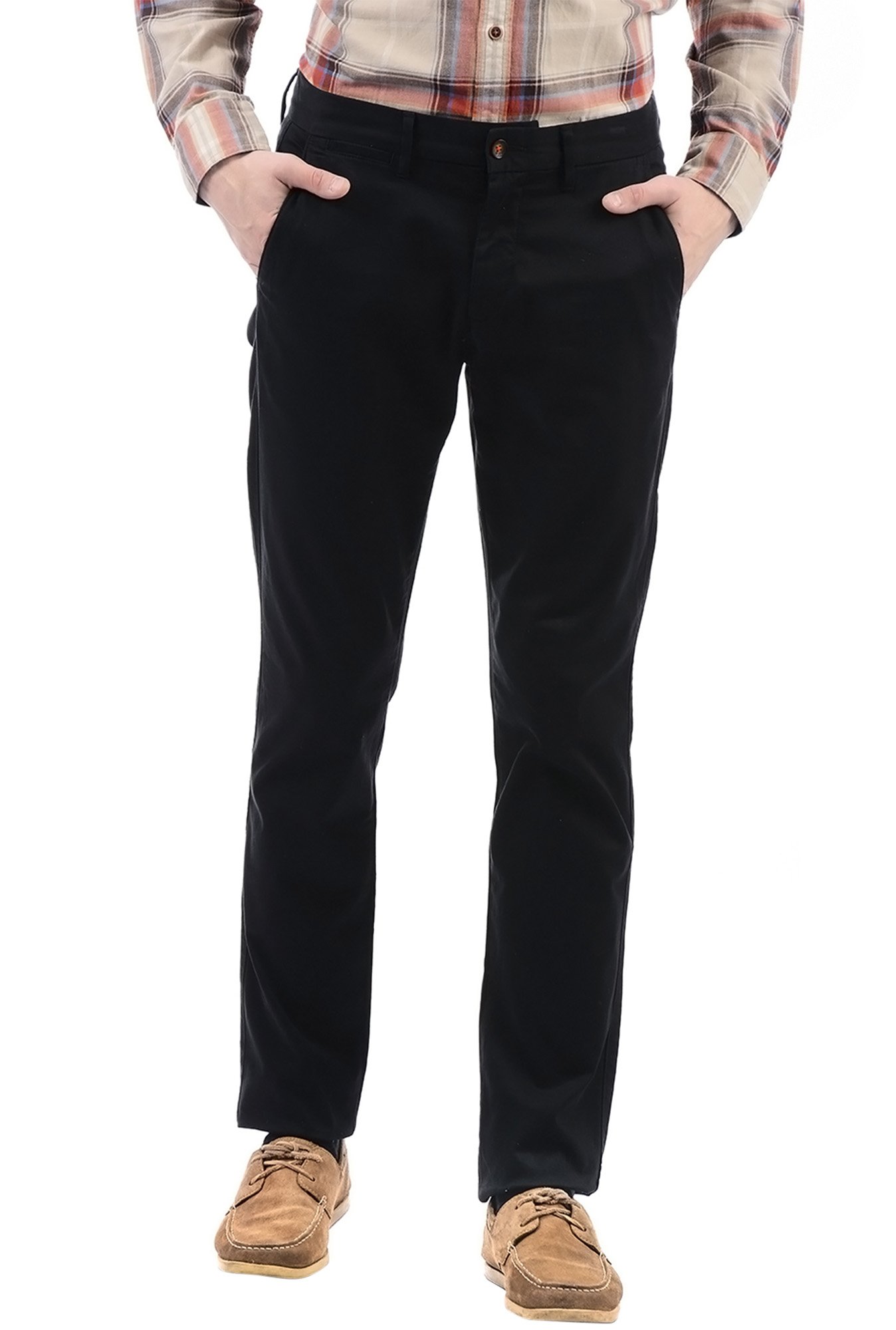 Weekday Daisy low rise trousers with front seam in black  ASOS