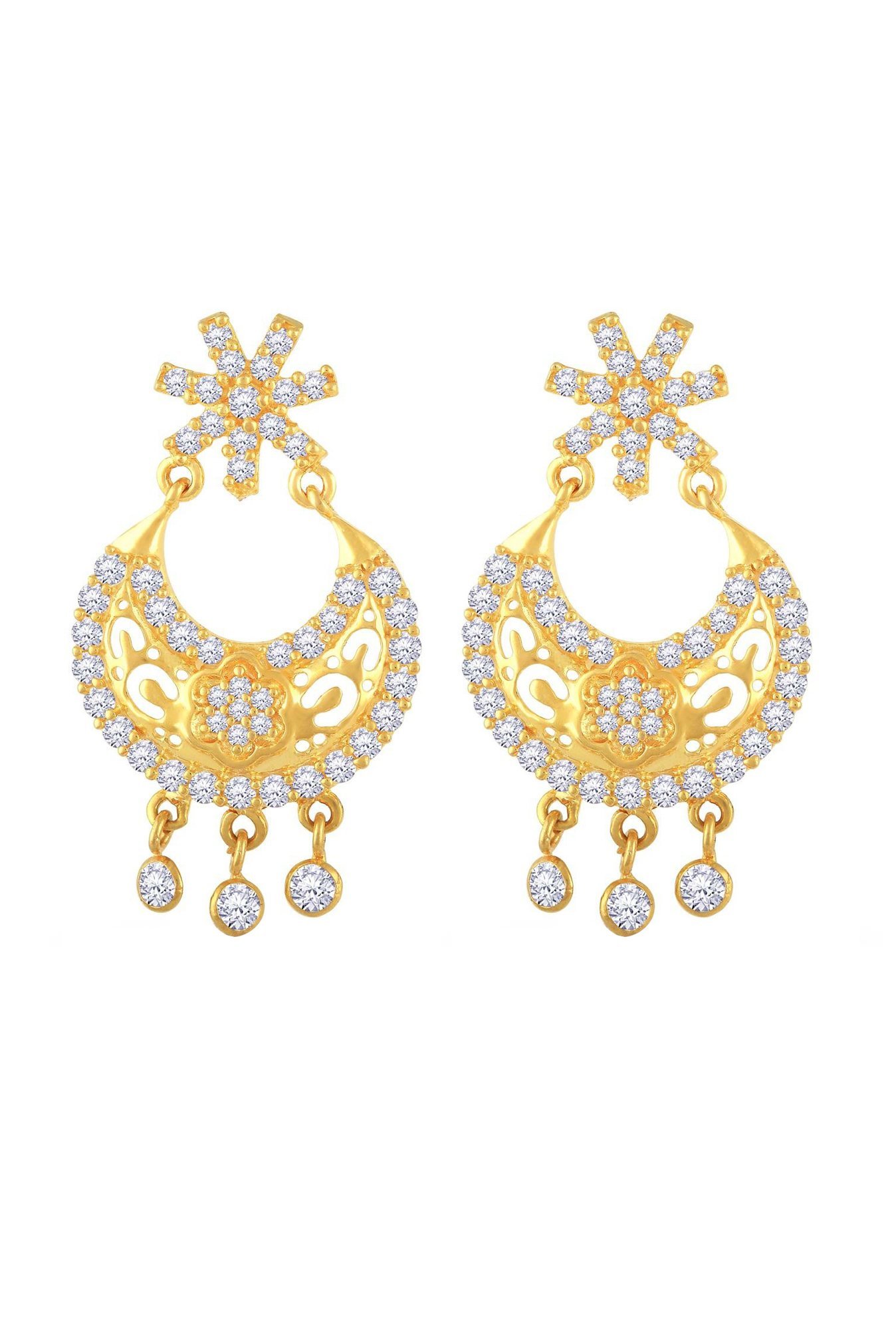 Buy Arnica Nakshatra CZ Chandbali Earrings | Tarinika