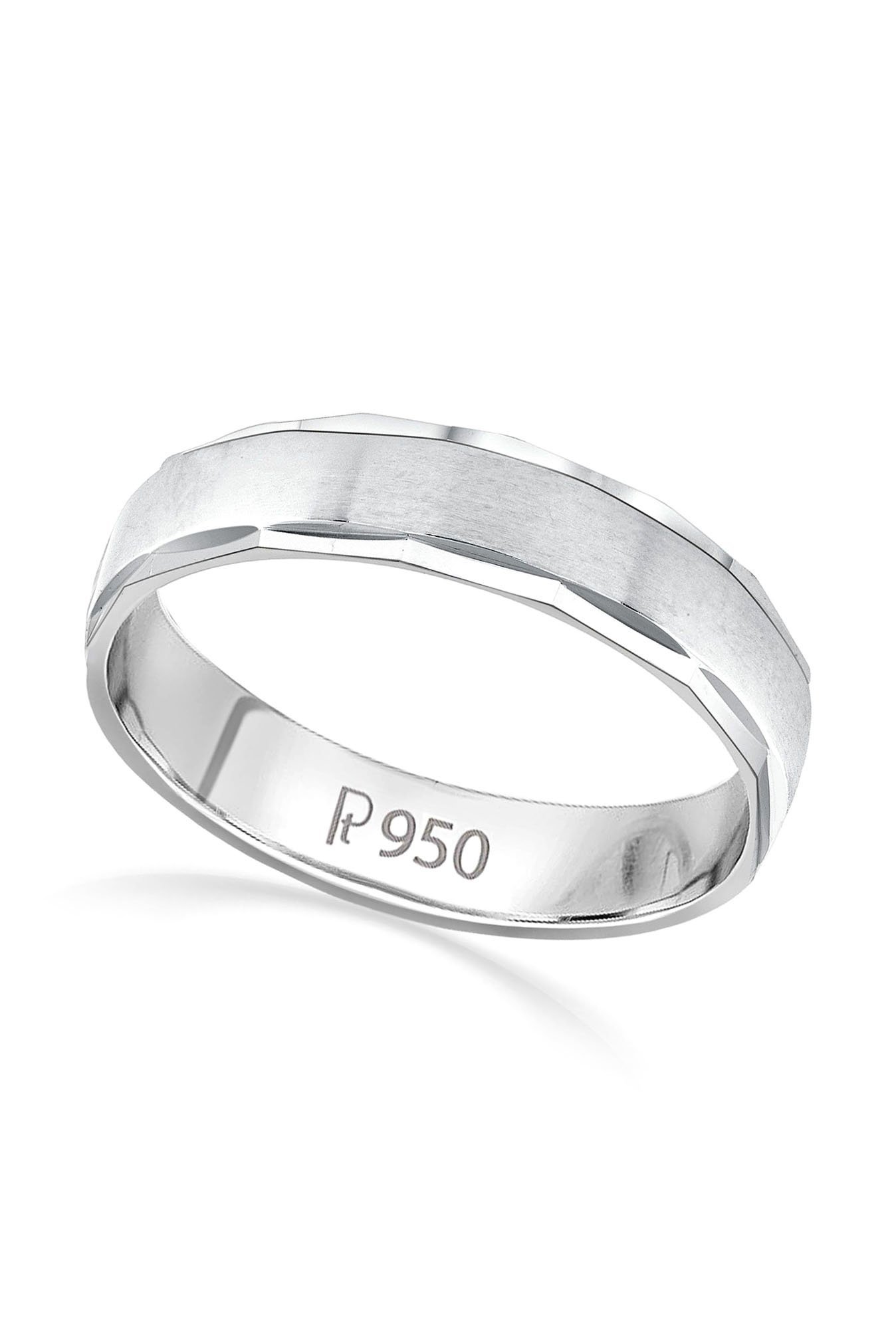 Buy Mine Platinum PT 950 White Purity Band Ring for Men Online