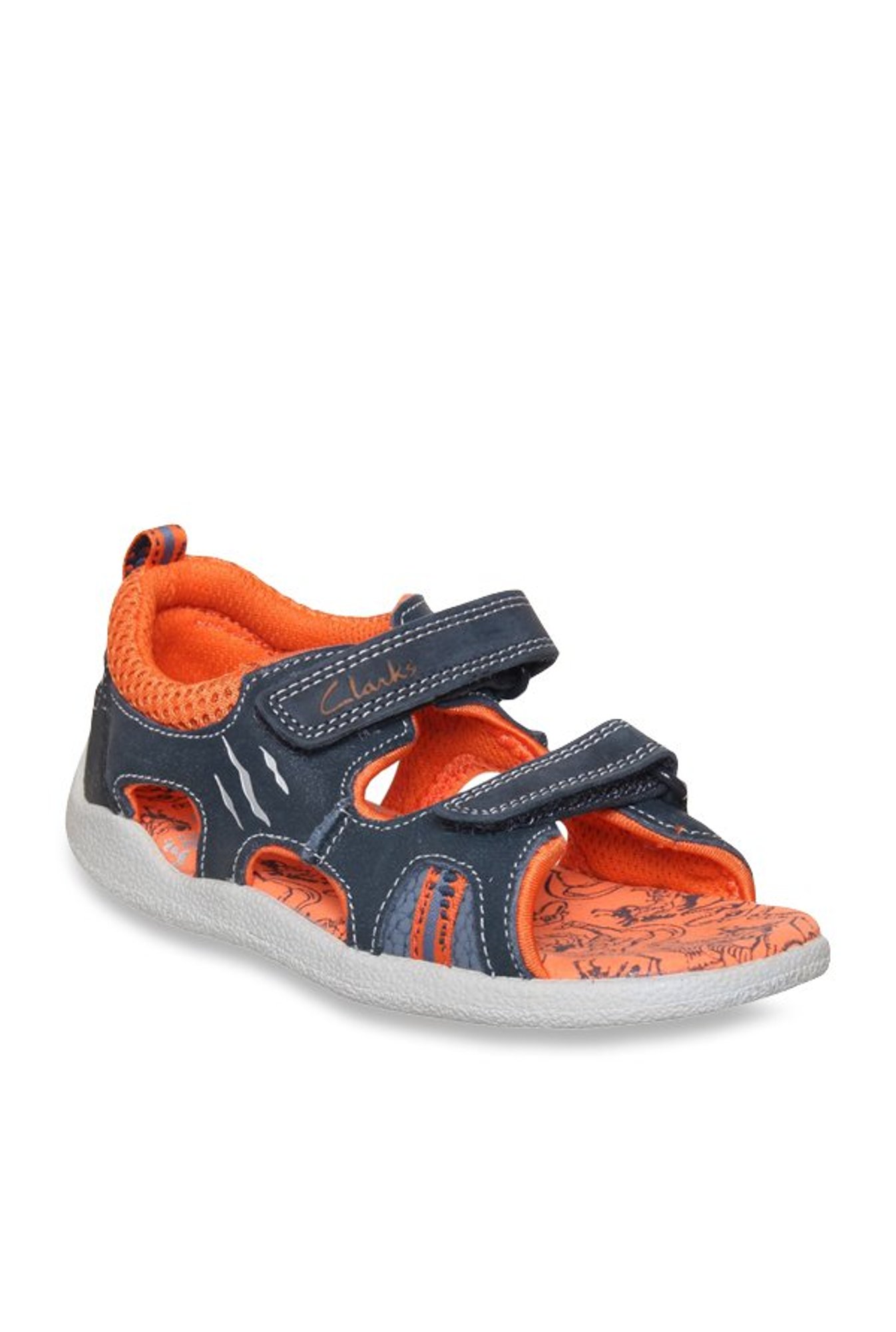 clarks orange sandals