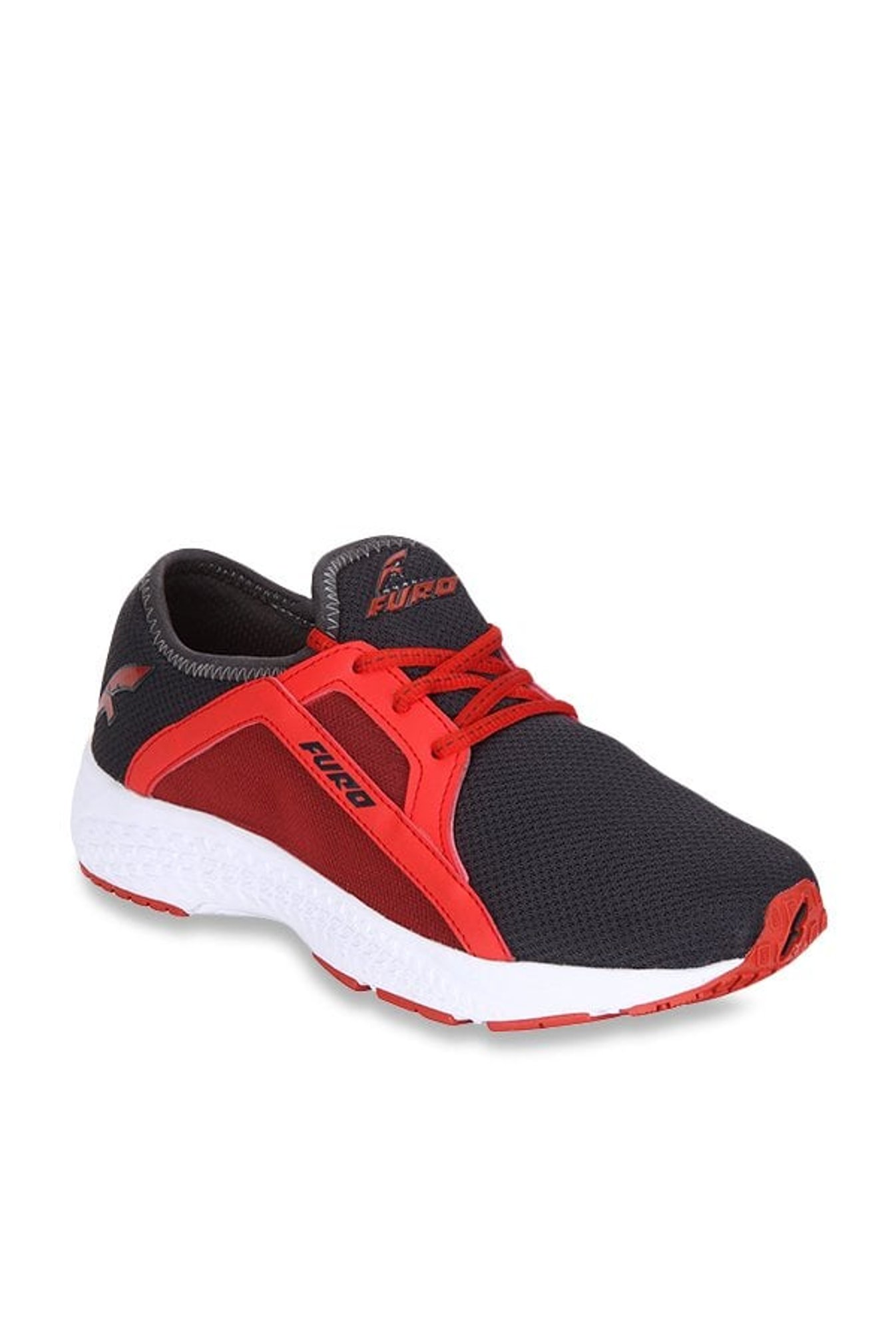 red and black athletic shoes