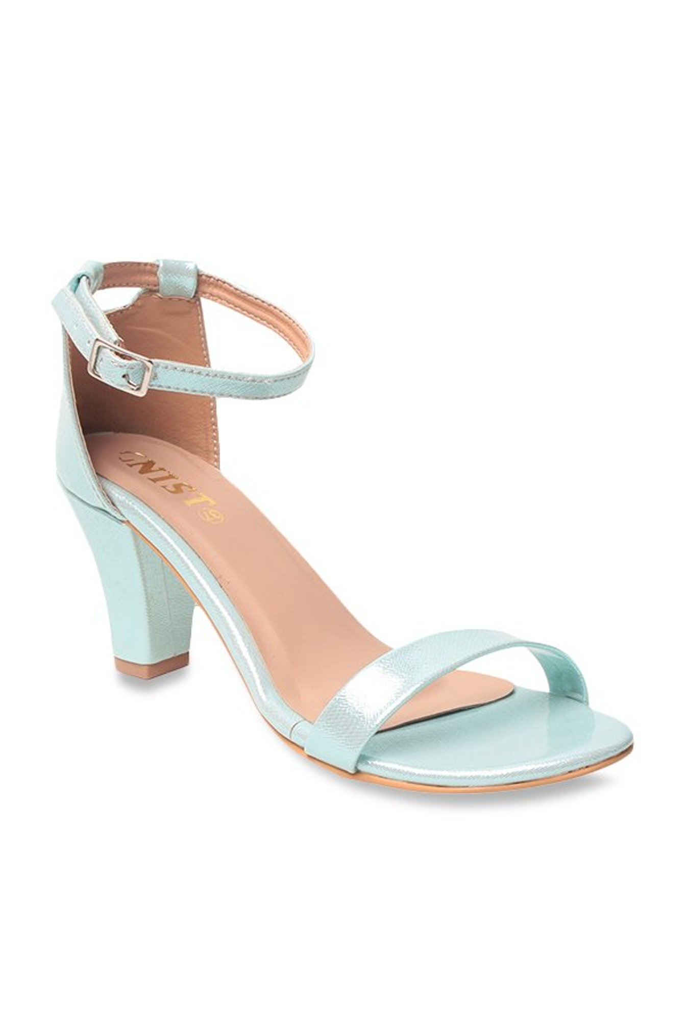 turquoise ankle strap heels