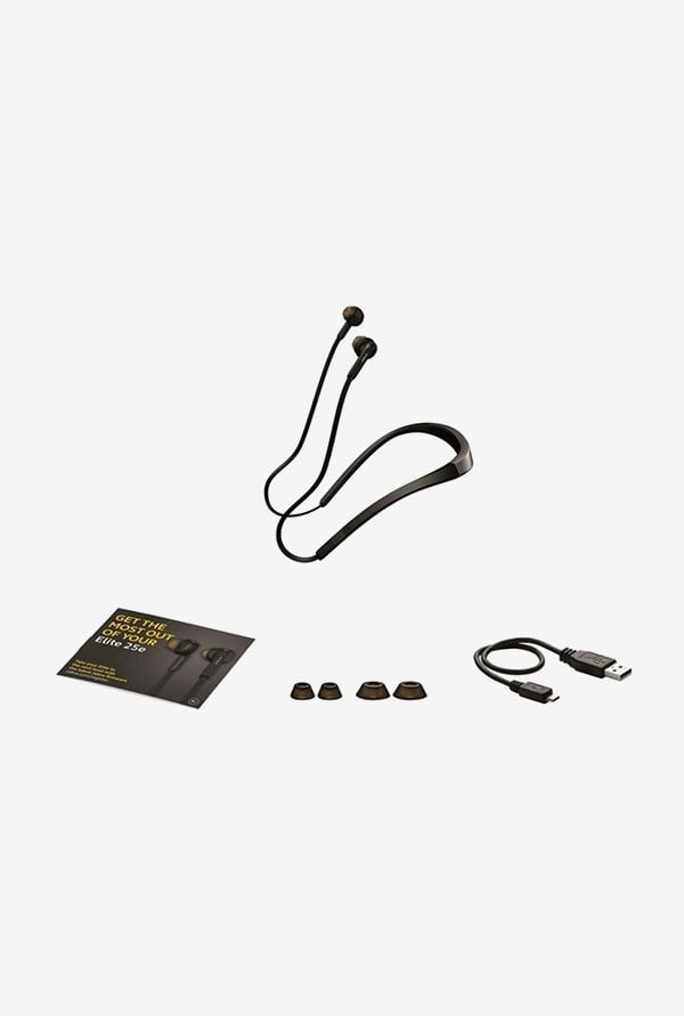 Silver Jabra Elite 25 E Wireless Bluetooth Neckband Headphone at