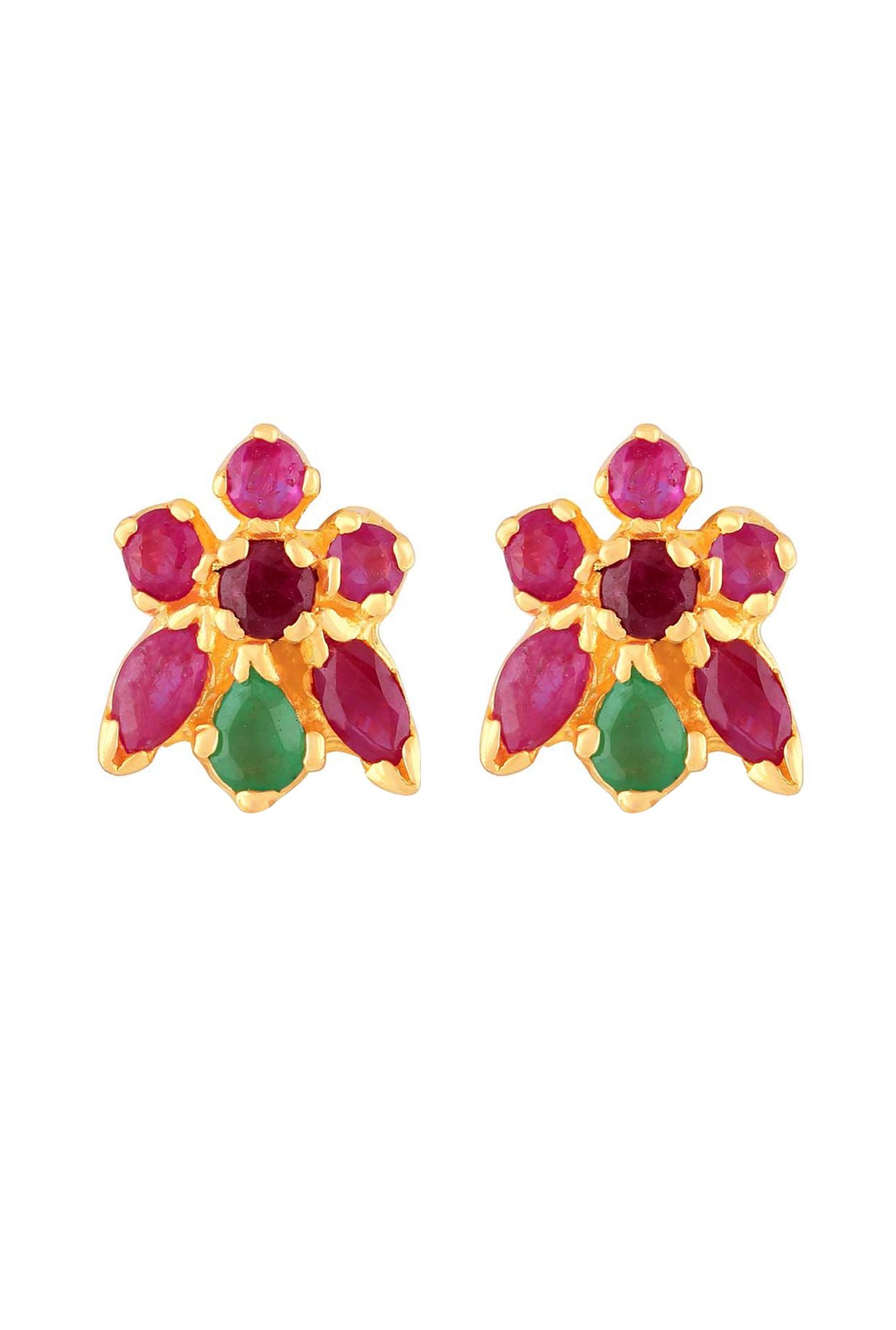 Indian Ruby Dangle Earrings - 22K | Virani Jewelers