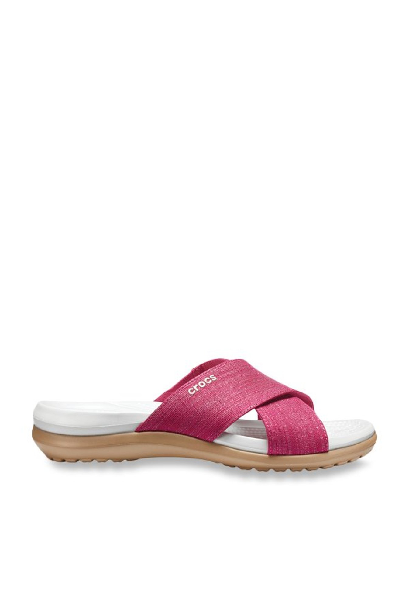 Crocs capri shimmer cross band online sandals