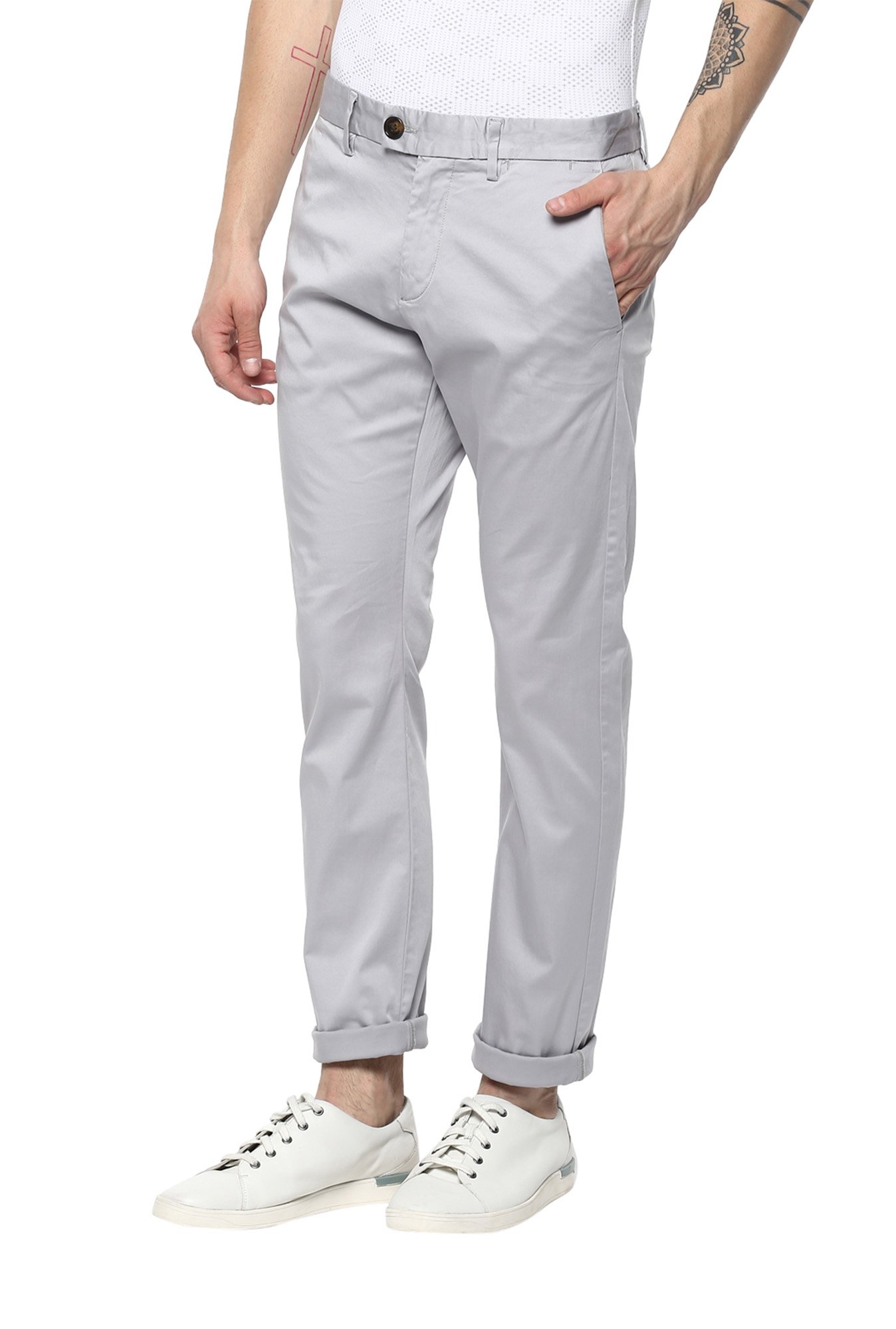 light grey slim fit chinos