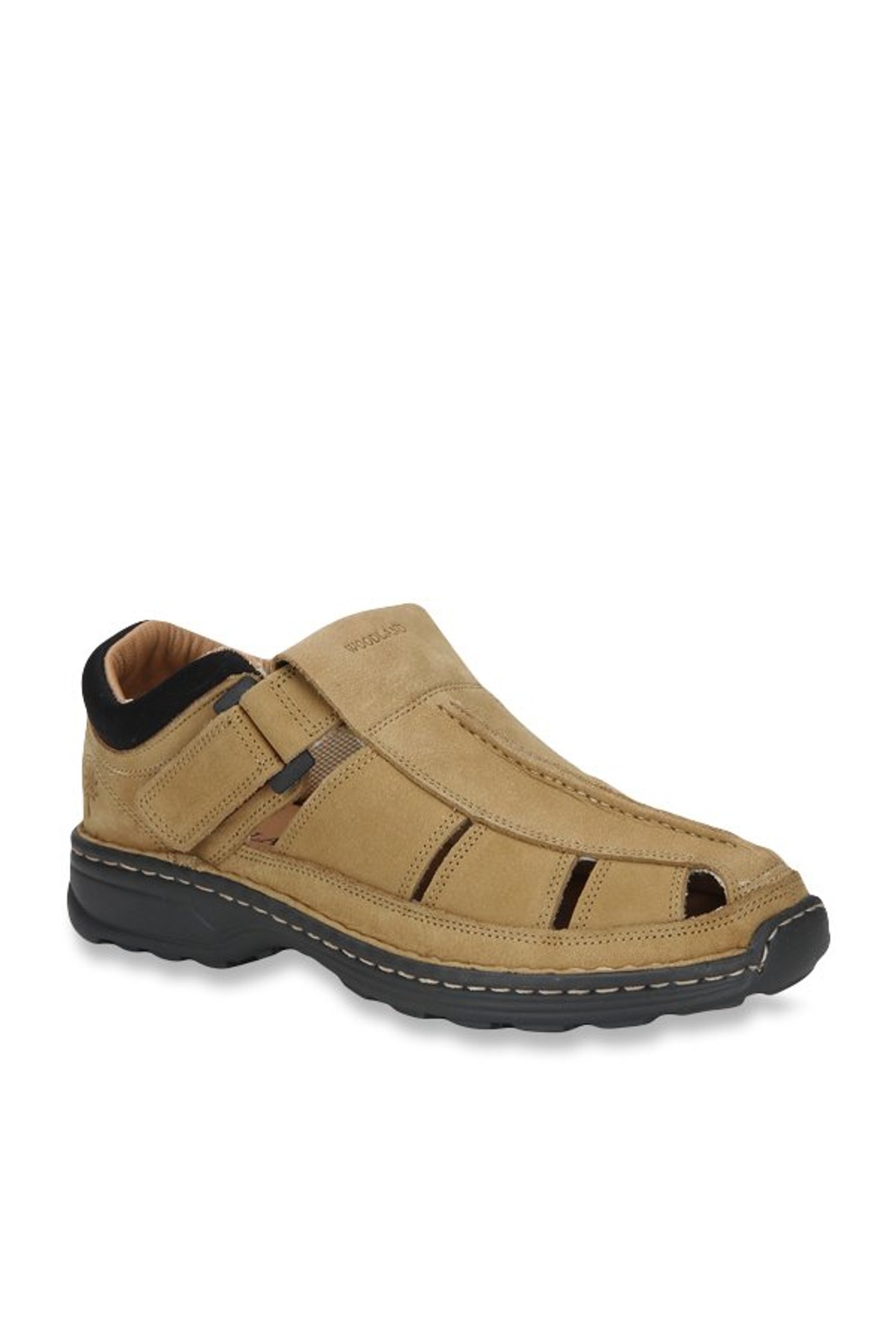 Woodland Men's Camel Fisherman Sandals-Woodland-Footwear-TATA CLIQ