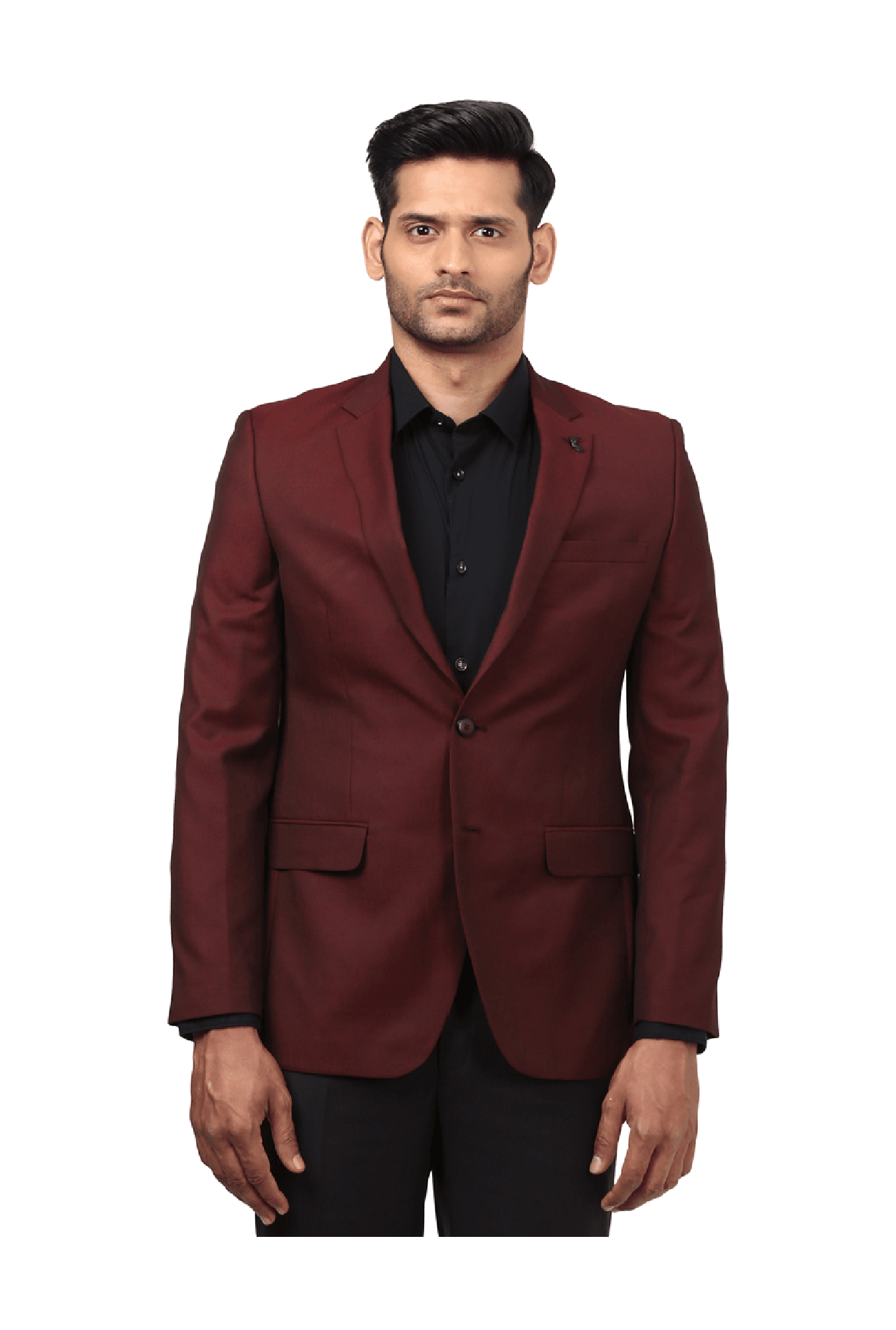 Raymond Dark Maroon Regular Fit Jacket 