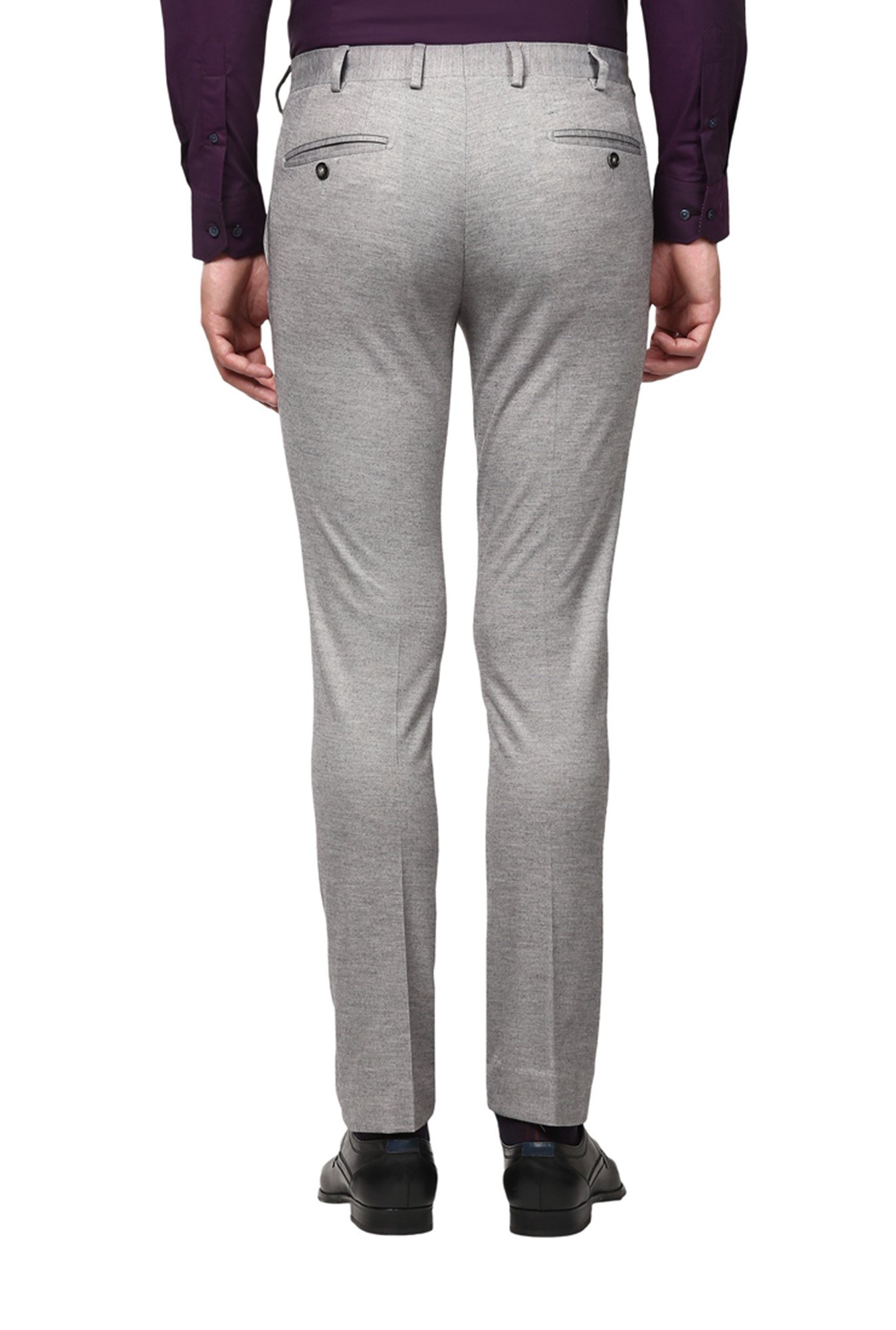 Buy Mens Grey Solid Suit Trouser Tailorman Custom Made Ready To Wear  Trousers