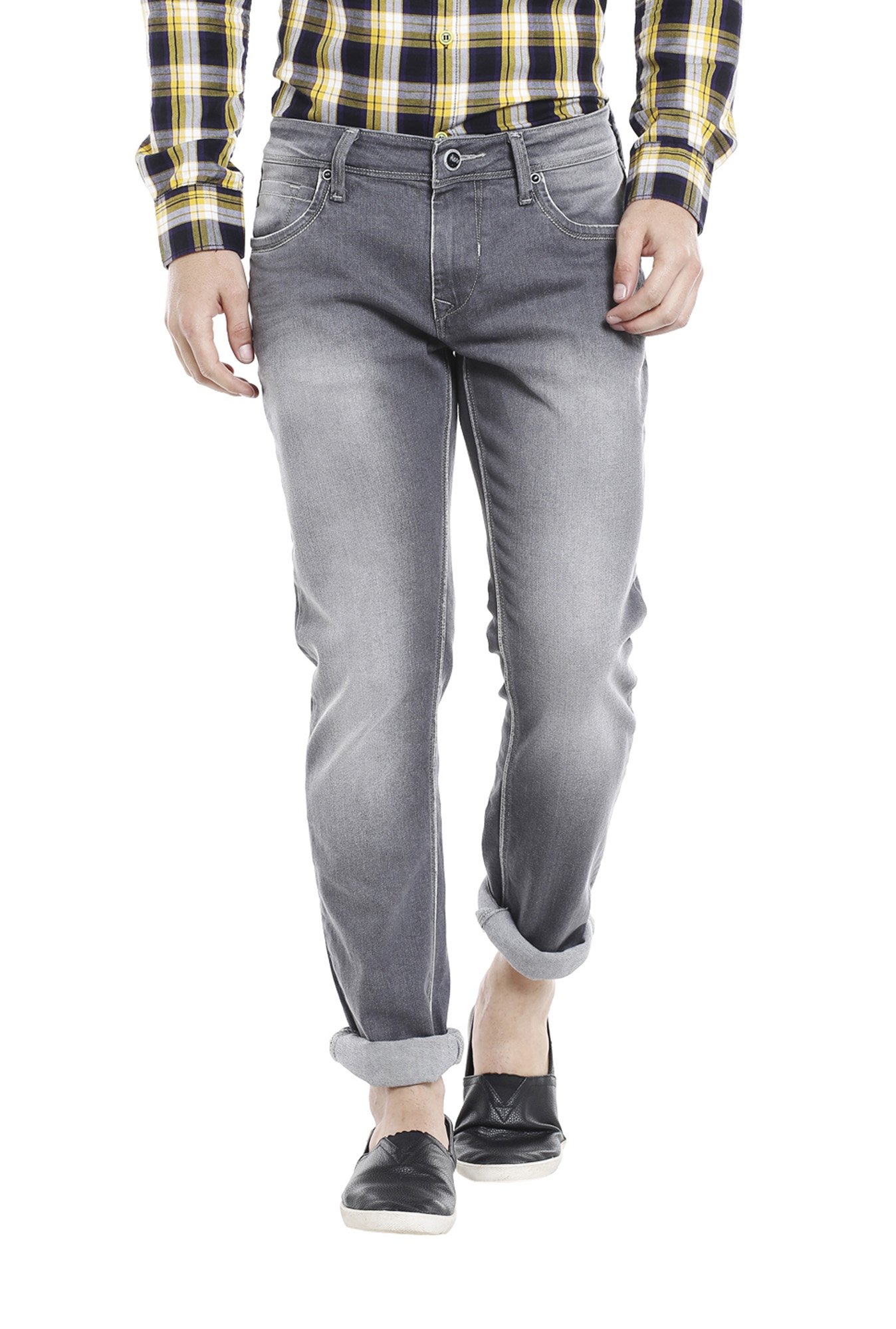 grey cotton jeans