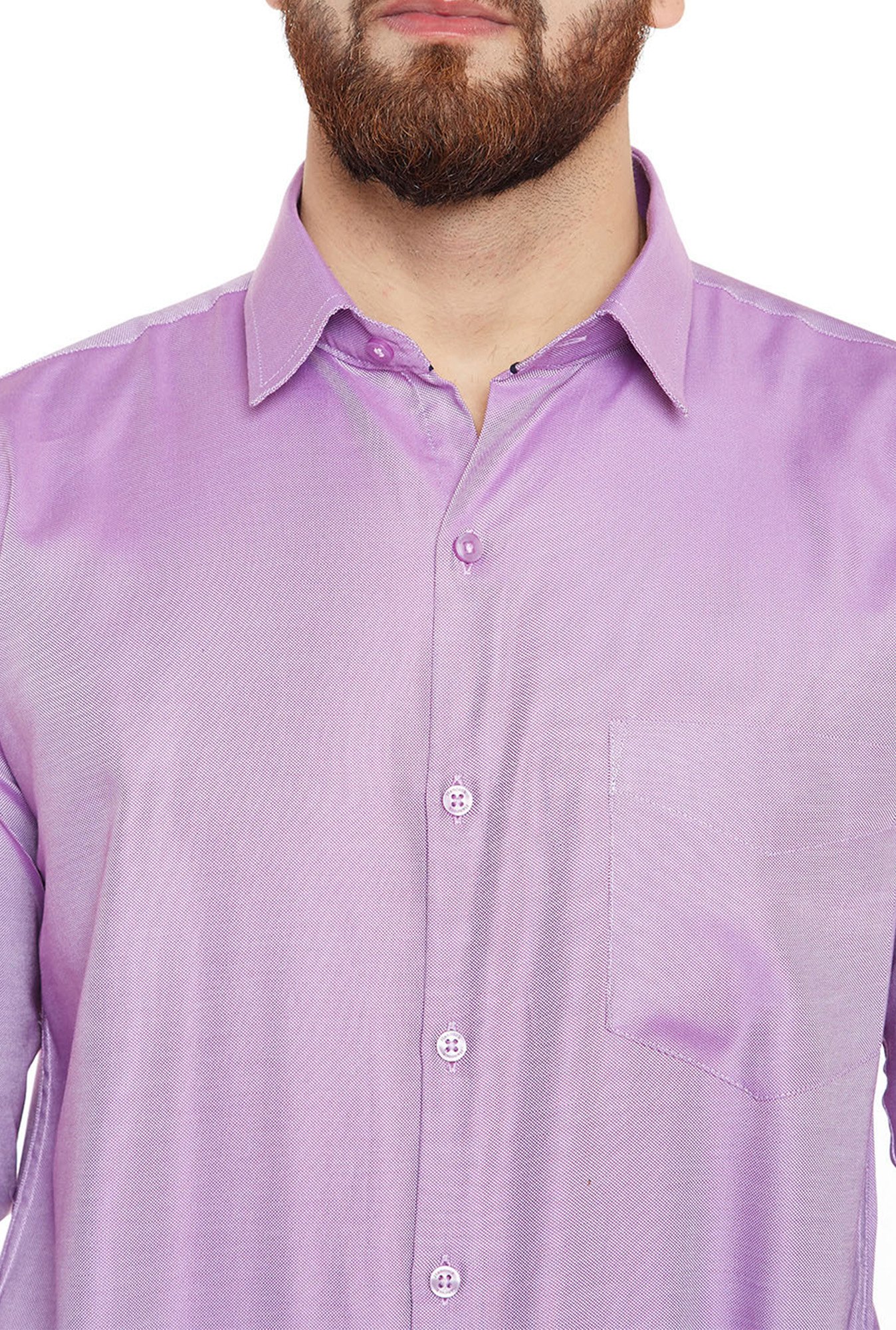 Buy Hancock Purple Slim Fit Full Sleeves Shirt for Men Online