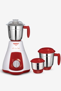 Maharaja Whiteline Flora 550W 3 Jars Mixer Grinder (White)