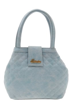 Esbeda Drymilk Light Blue Stitched Synthetic Quilted Handbag