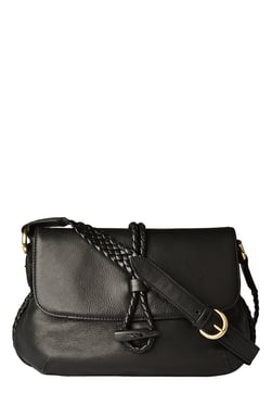 Hidesign Bags Upto 50 Off On Handbags Online At Tata Cliq Hidesign Sevruga Black Leather Sling Bag