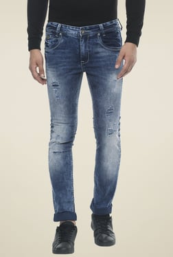 Mufti Blue Mid Rise Jeans