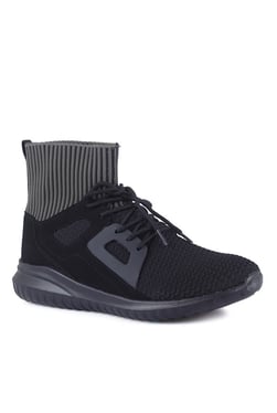 Mufti Black \u0026 Grey Ankle High Sneakers 