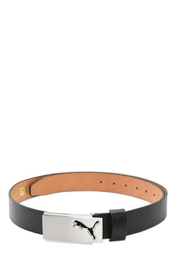 Puma High Flyer CTL Black Solid Leather Narrow Belt