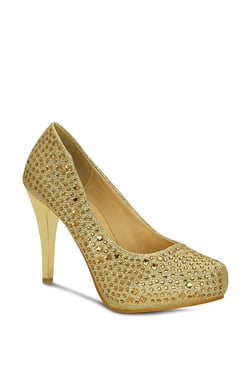 Kielz Golden Stiletto Pumps