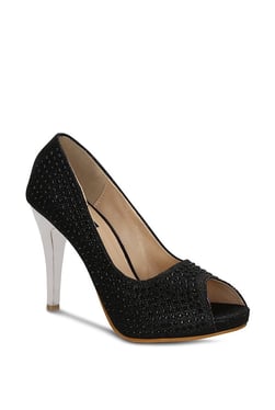 Kielz Black Peeptoe Stilettos