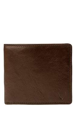 Hidesign Brown Solid RFID Bi-Fold Leather Wallet