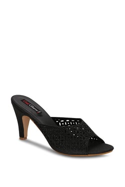Get Glamr Lorinda Black Ethnic Stilettos