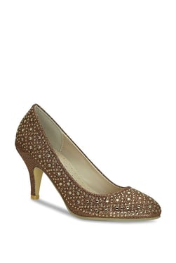 Get Glamr Dandy Copper Stiletto Pumps