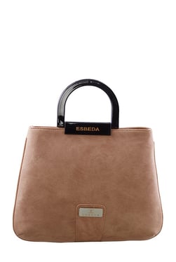 Esbeda Bags Handbags At Flat 25 Off Tata Cliq Esbeda Beige Solid Handbag