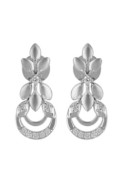 Platinum Earrings Online At Best Price In India Tata Cliq Orra 950 Platinum 0 17 Ct Diamond Earrings