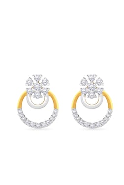 Diamond Earrings Online At Best Price In India Tata Cliq Malabar Gold And Diamonds 18k 0 17 Ct Diamond Earrings