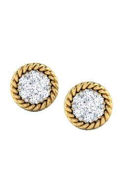Diamond Earrings Online At Best Price In India Tata Cliq Caratlane Eartha Cer 18k Gold 0 1 Ct Diamond Earrings