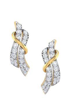 Caratlane Earrings Upto 30 Off Online Tata Cliq Caratlane Cindy Twined 18k Gold 0 17 Ct Diamond Earrings