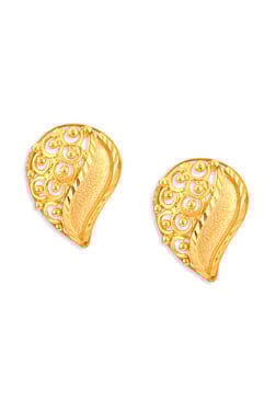 Tanishq Earrings Upto 10 Off Online Tata Cliq Tanishq Paisley 22k Gold Earrings