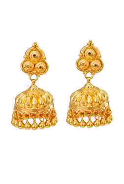 Tanishq Earrings Online At Tata Cliq Tanishq Jhumka 22k Gold Earrings