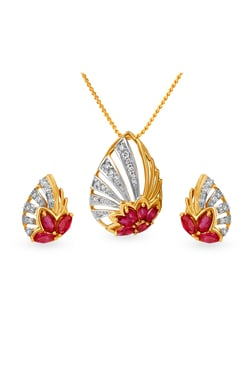 Buy Tanishq 18kt Gold \u0026 Diamond Pendant 