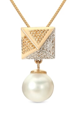 Mia by Tanishq Rectangle 14k Gold & Diamond Pendant